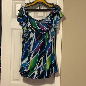Multicolor Abstract Women's Top